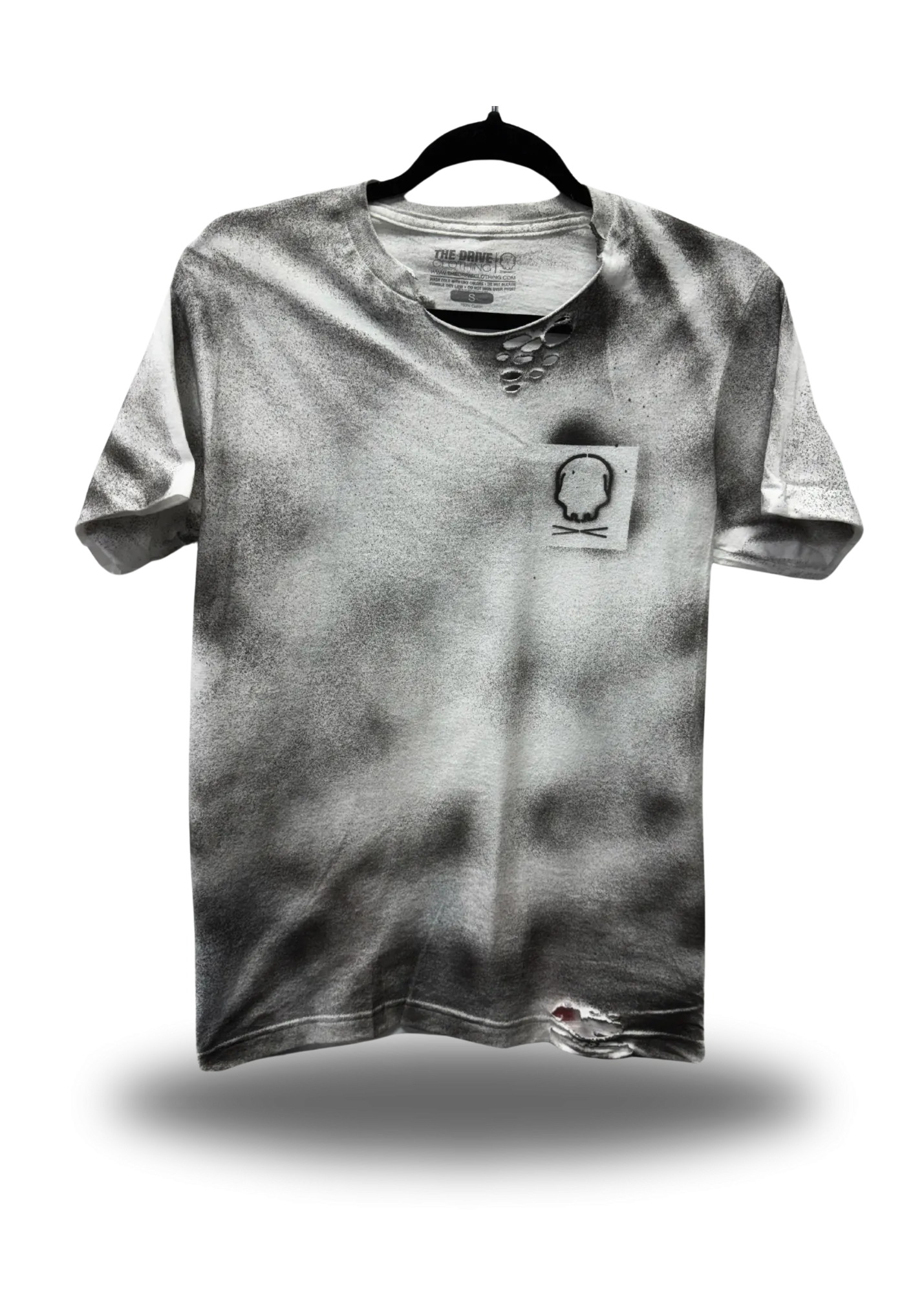 PUNK SAD RED AND BLUE FAFO ROAD RASH WHITE TEE