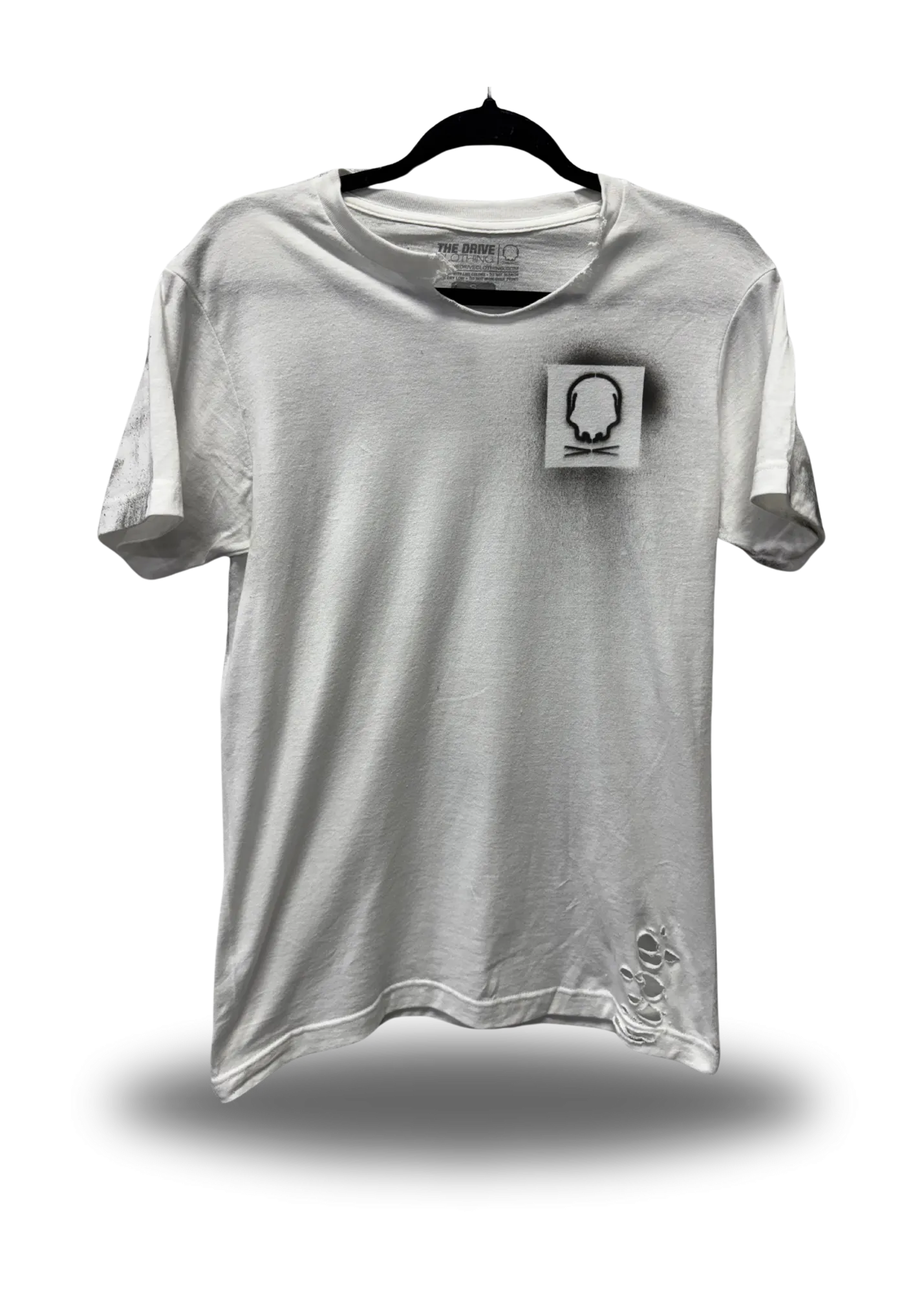 PUNK SKULL OLD SOUL ROAD RASH WHITE TEE