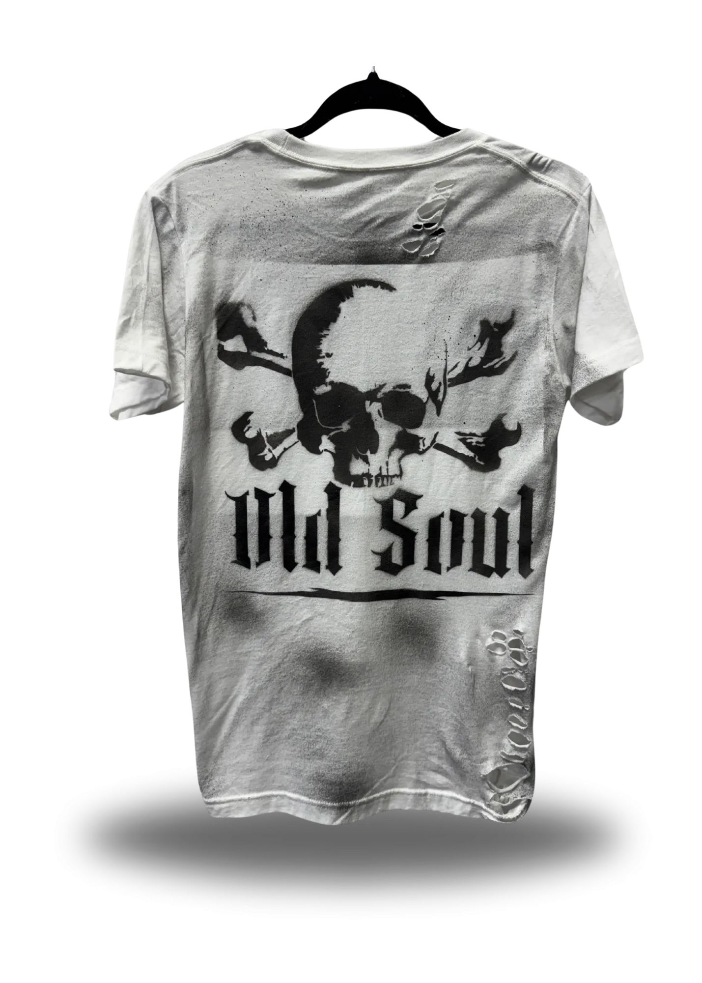 PUNK SKULL OLD SOUL ROAD RASH WHITE TEE
