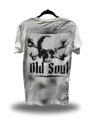 PUNK SKULL OLD SOUL ROAD RASH WHITE TEE
