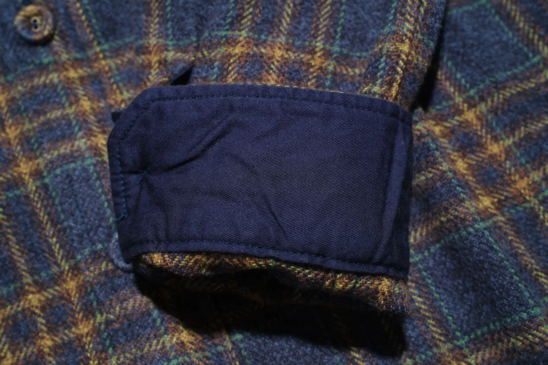 Pure Blue Japan 11oz "Cotton Tweed" Flannel Early Workshirt (Navy)