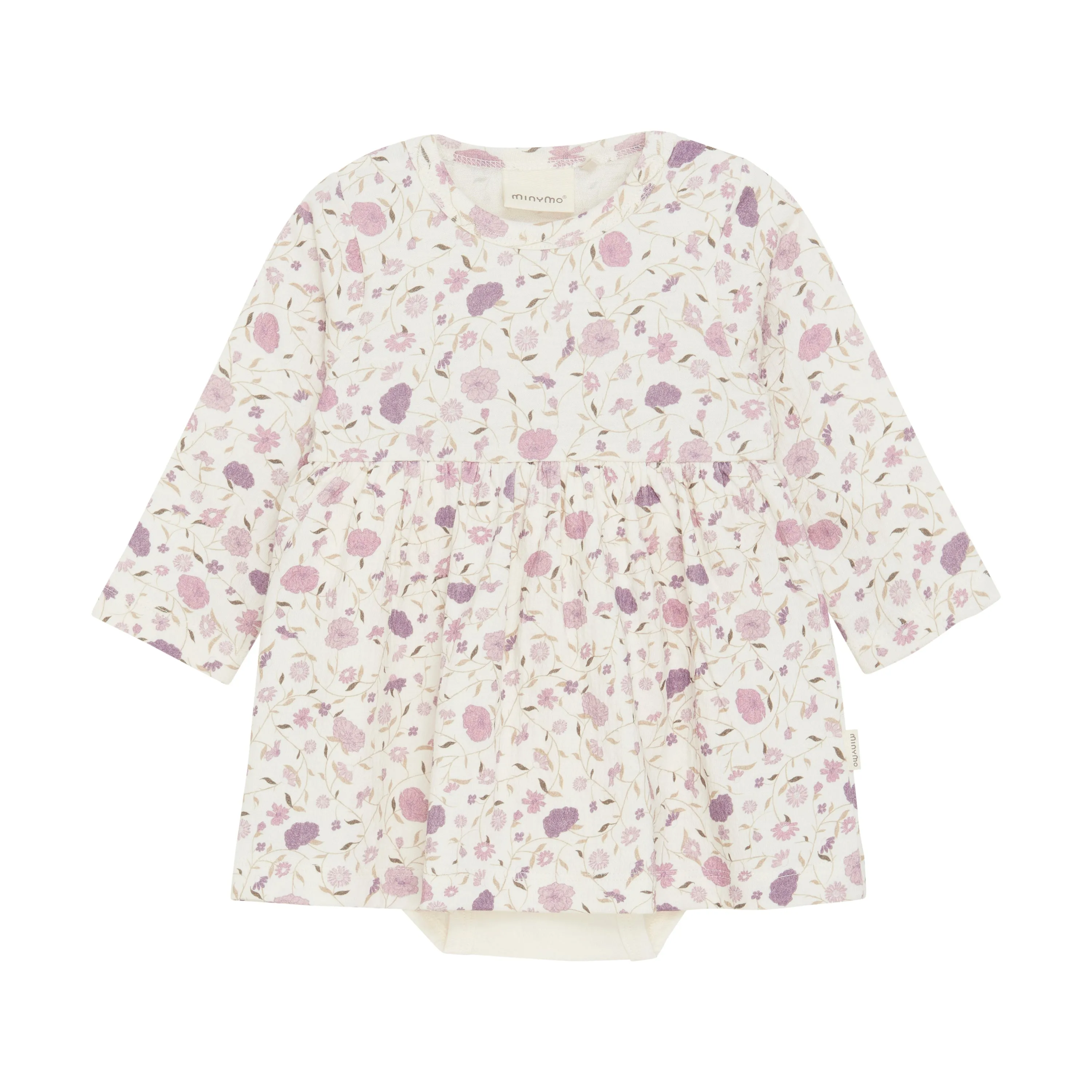 Purple Posies Print Dress
