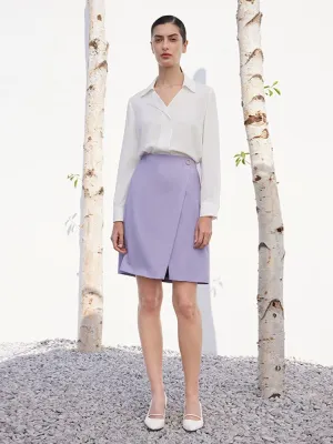 Purple Worsted Woolen Skirt