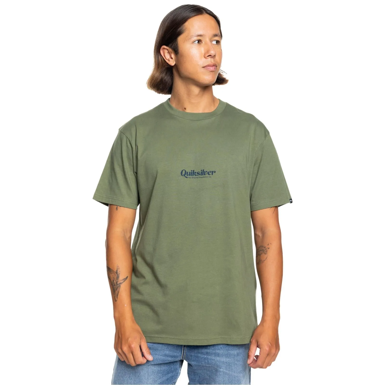 Quiksilver Mens QS Simple Lettering Graphic T-Shirt