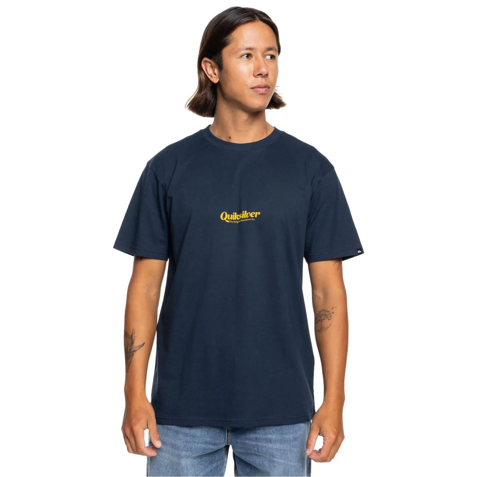 Quiksilver Mens QS Simple Lettering Graphic T-Shirt