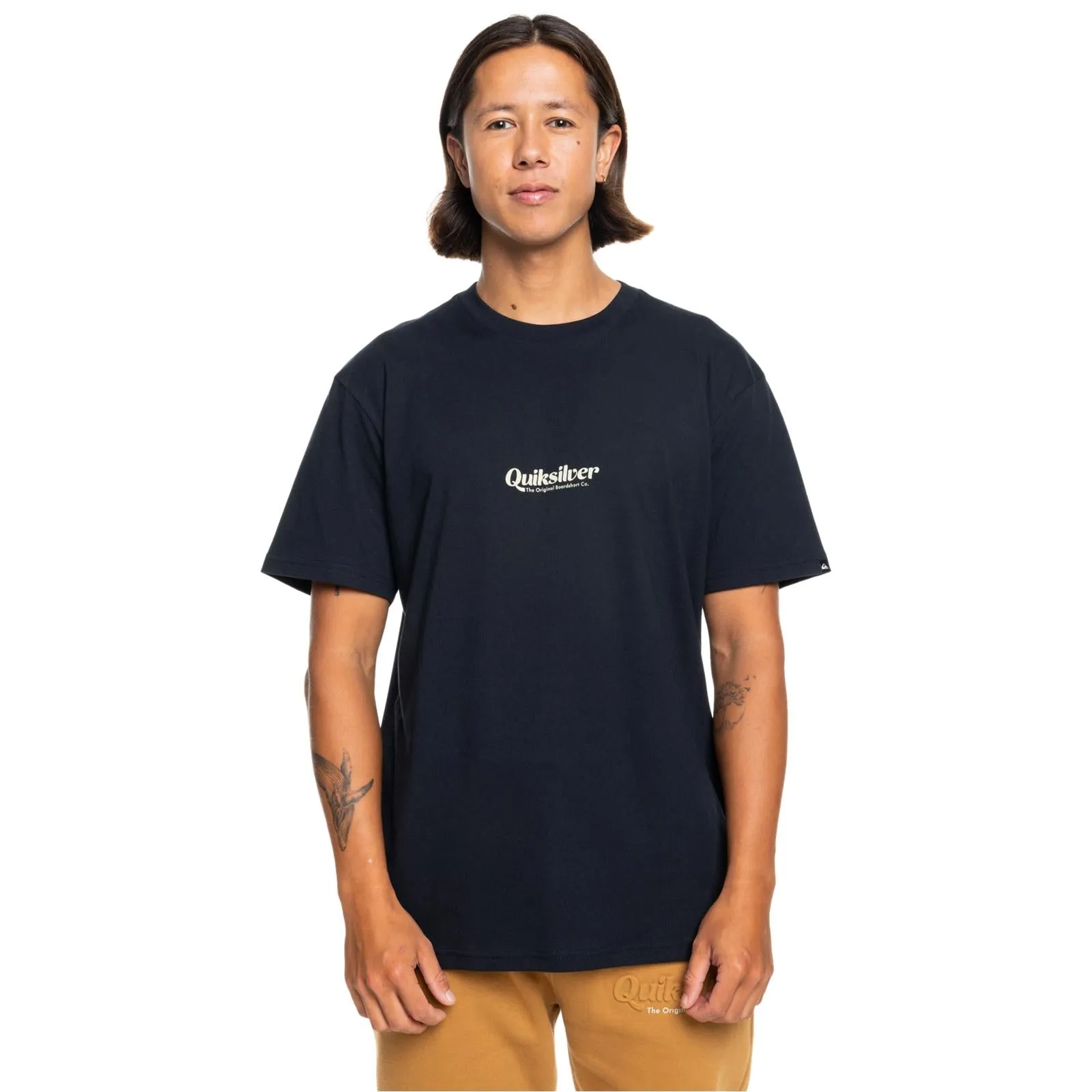 Quiksilver Mens QS Simple Lettering Graphic T-Shirt