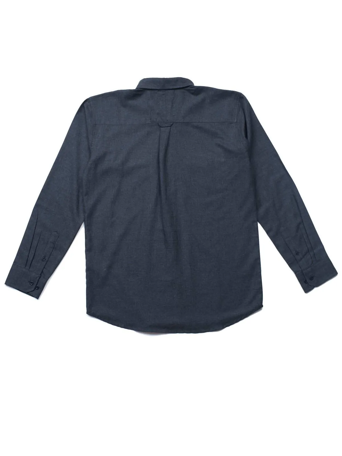 Qutn Button Down LS DP Black Flannel Shirt