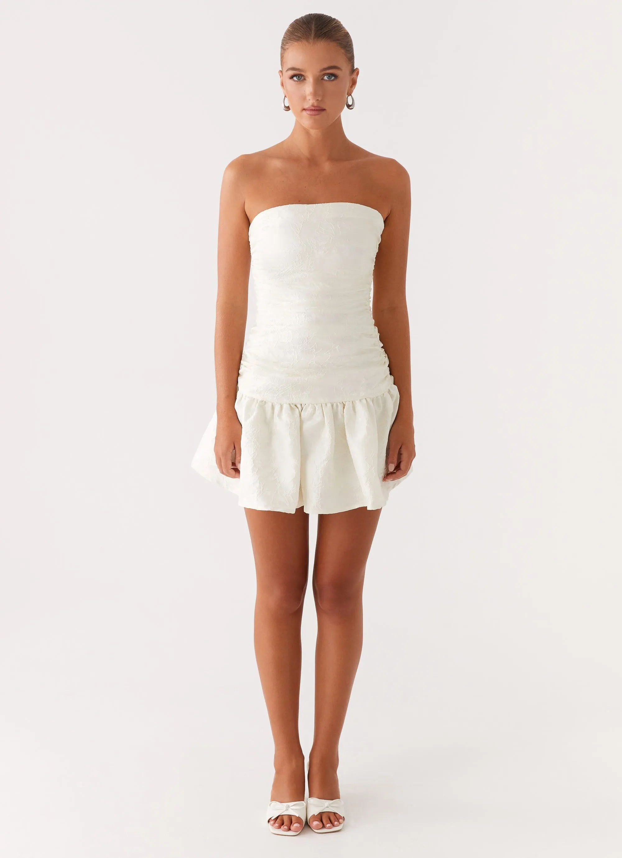 Ray Of Light Mini Dress - White