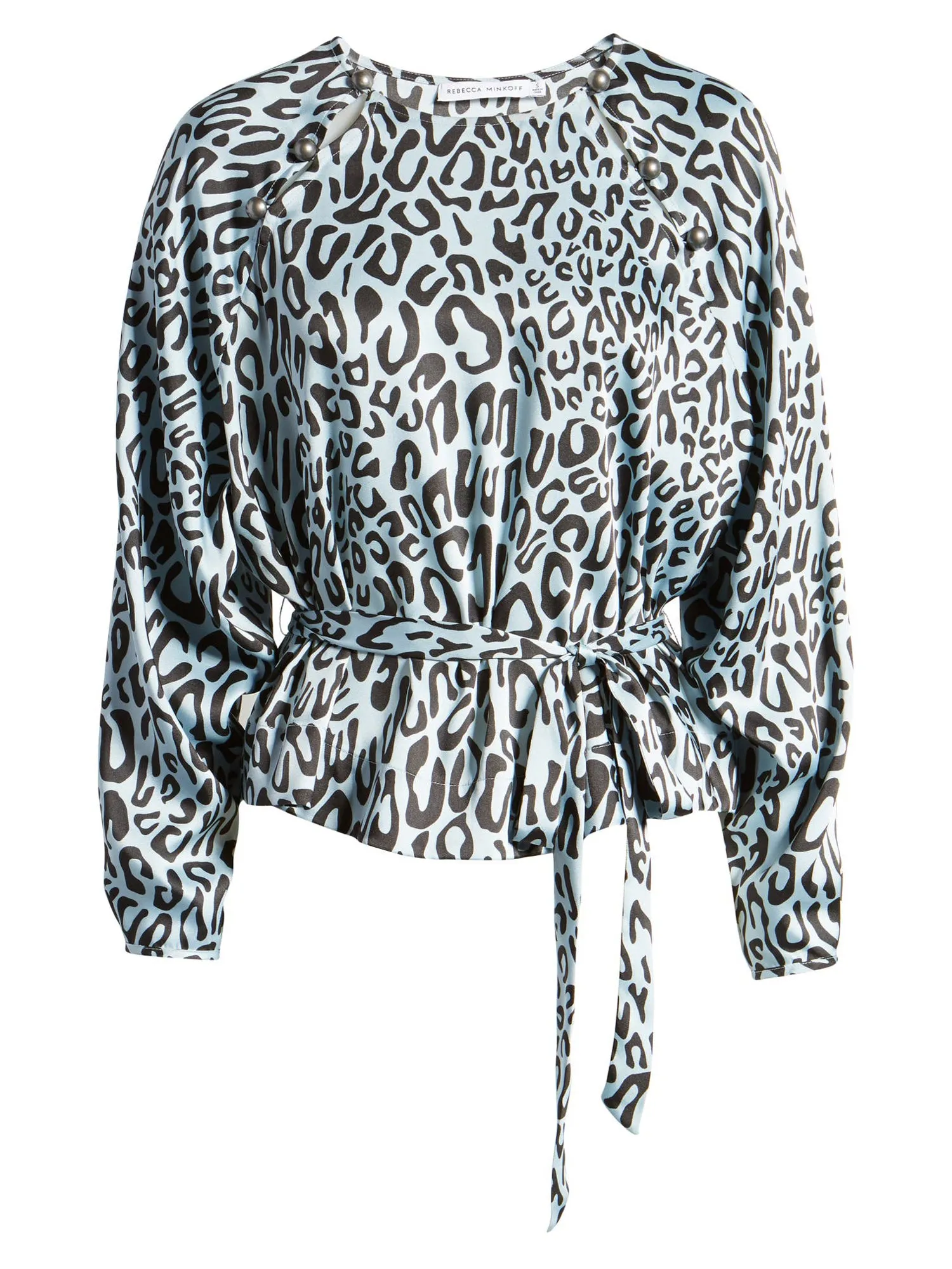 REBECCA MINKOFF Women's Sky Blue Angelina Top F19500056 $158 NEW