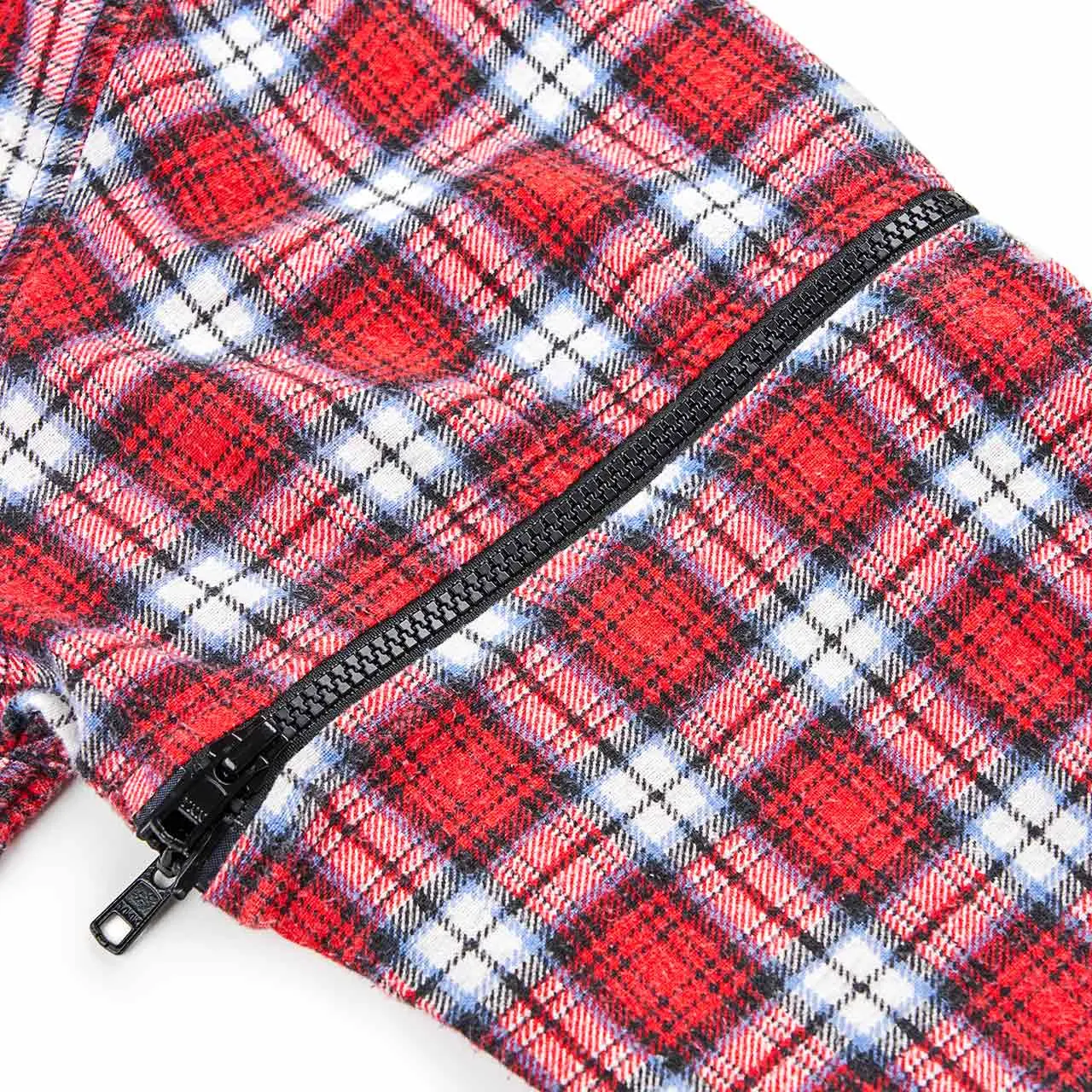 rebuild by needles 7 cuts zipped flannel shirt