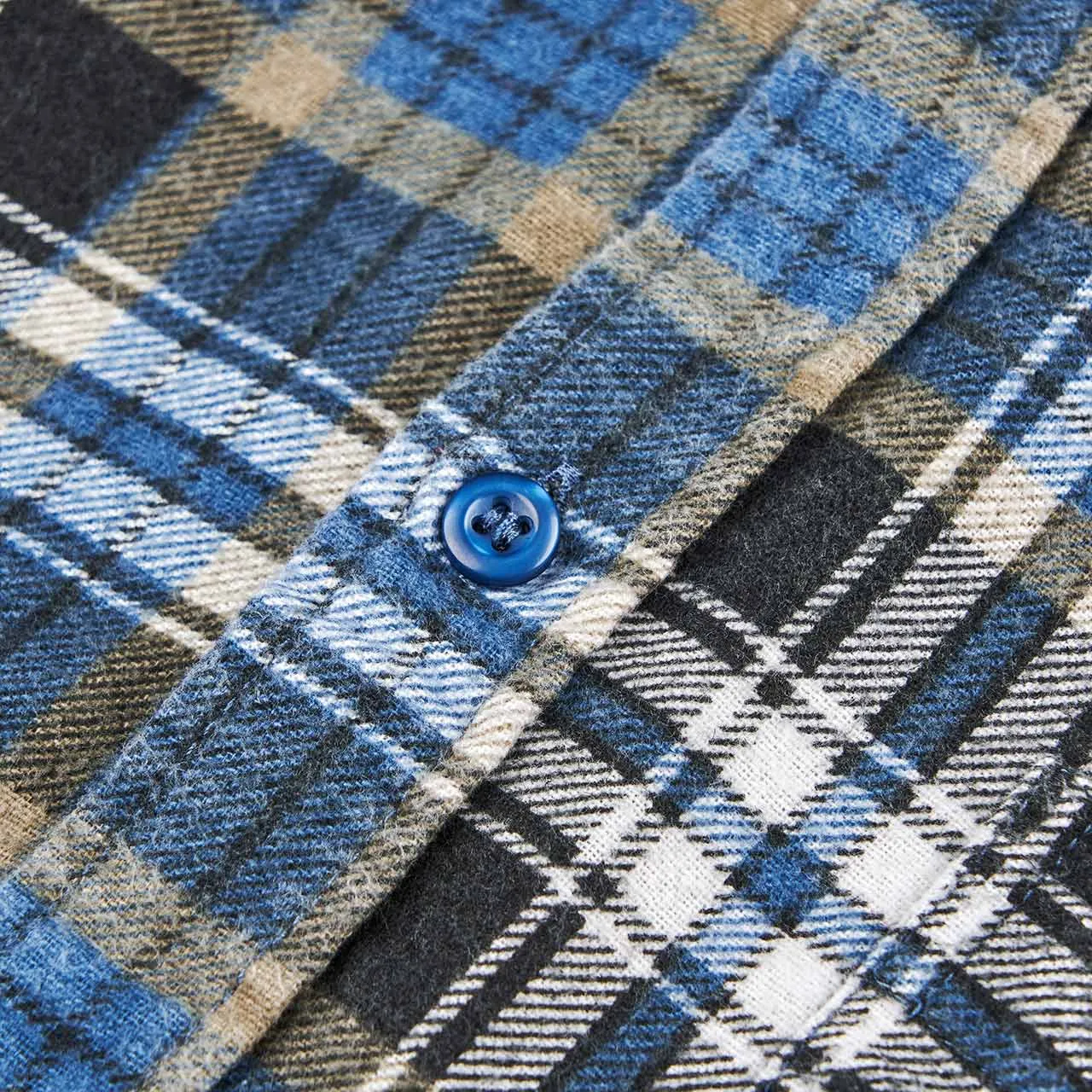rebuild by needles 7 cuts zipped flannel shirt