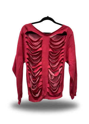 RED ROAD RASH WIDENECK SWEATER 1.0