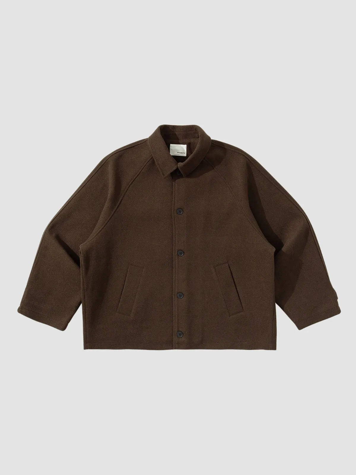 Retro Woolen Raglan Sleeve Coat