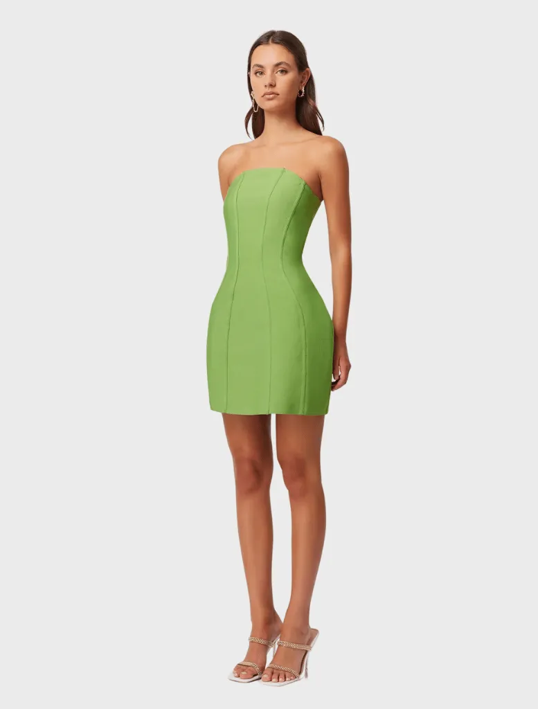Rose  Mini Dress - Ferngreen