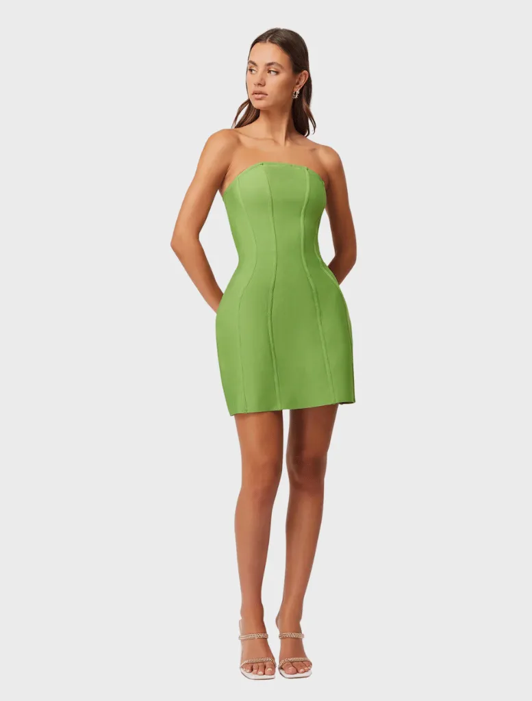 Rose  Mini Dress - Ferngreen