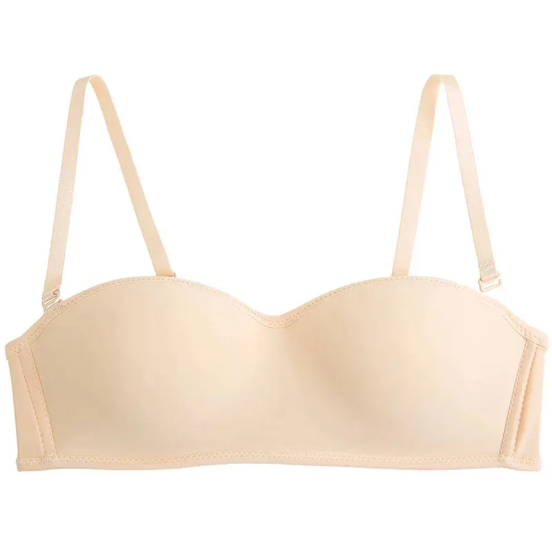 Roseheart Women's Invisible Bra Strapless Bralette - 1/2 Cup One-Piece Sexy Seamless Wedding Lingerie