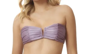 Ruched Bandeau-Ruched Tie Bikini ::RET