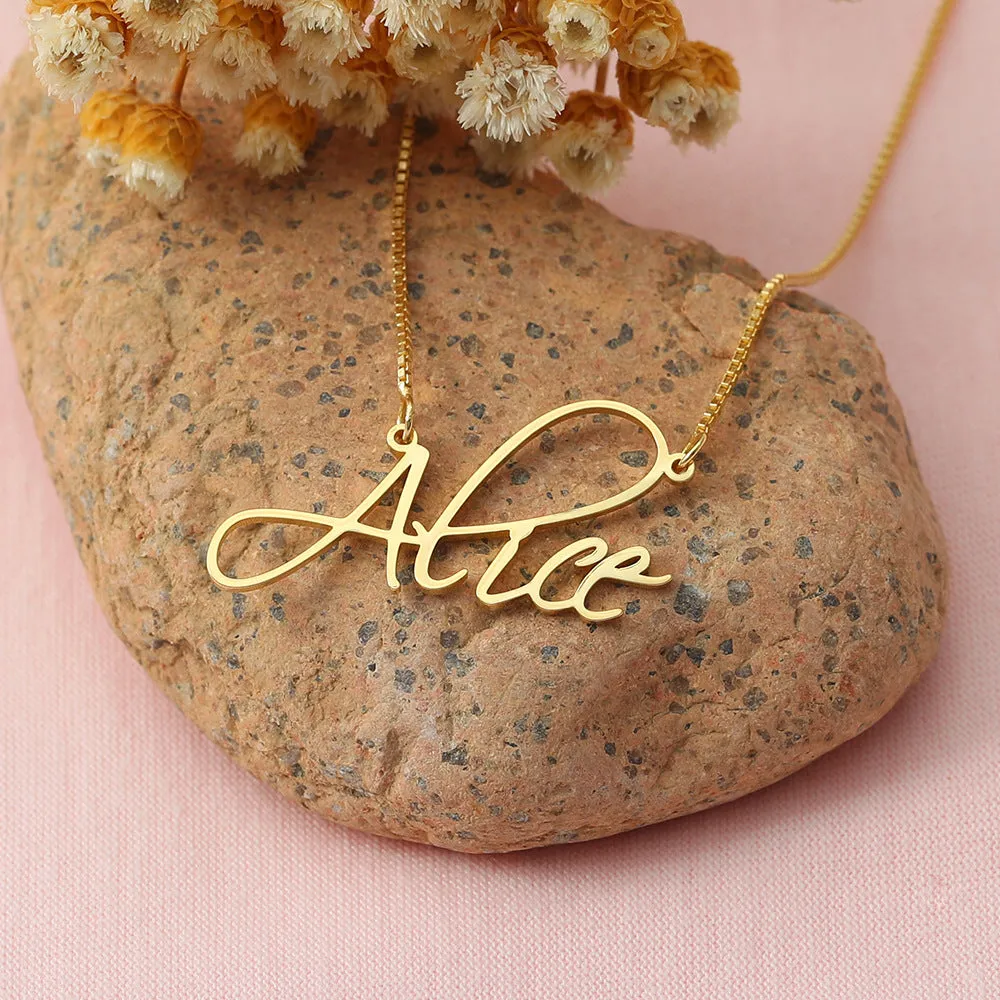 S925 Personalized Custom Letter Name Pendant Necklace