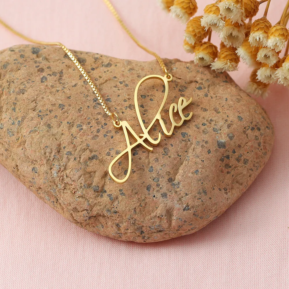 S925 Personalized Custom Letter Name Pendant Necklace