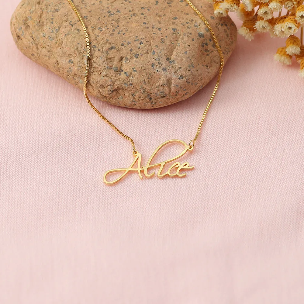 S925 Personalized Custom Letter Name Pendant Necklace