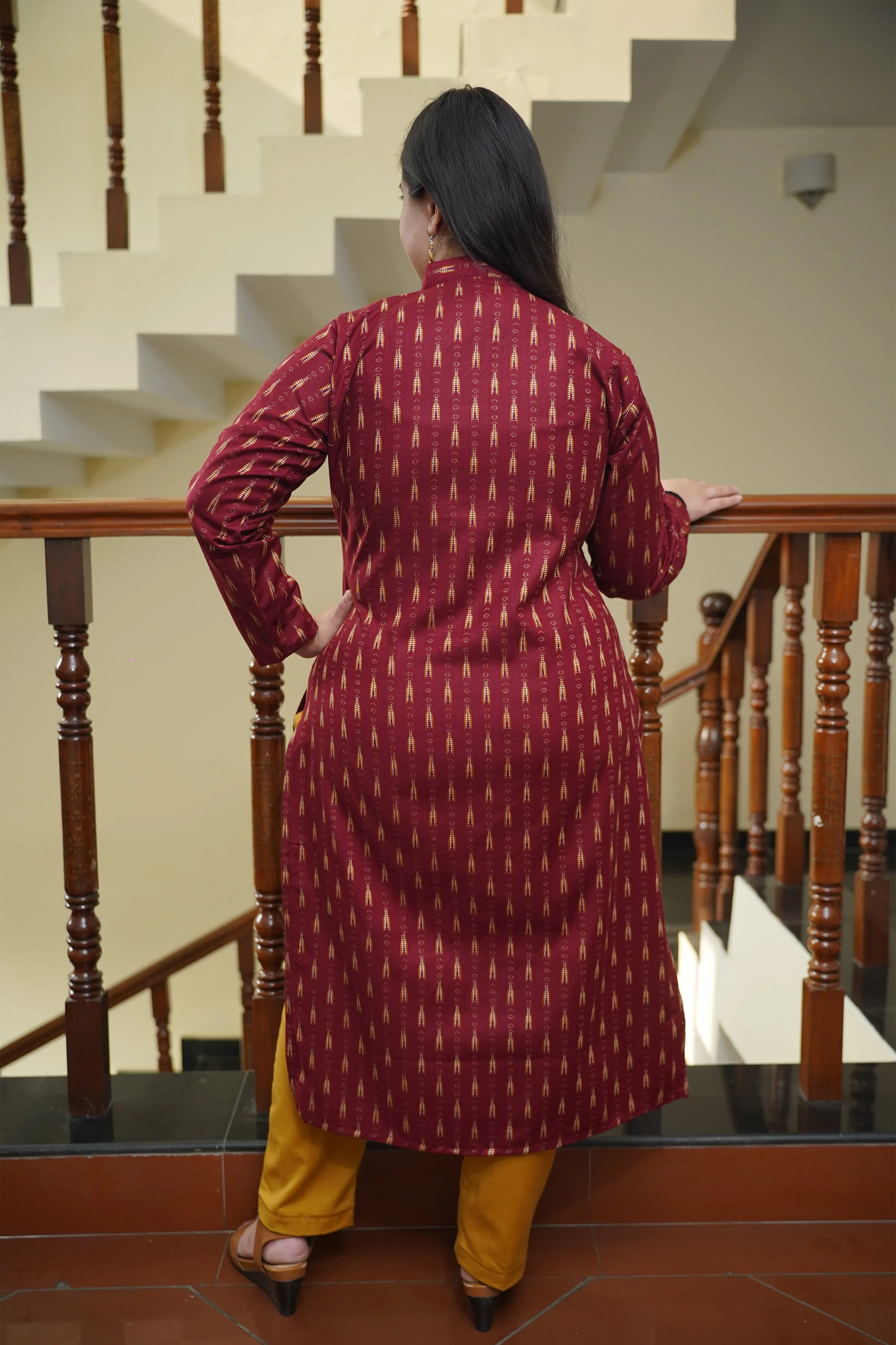 Saffron Maple Woollen Kurta Set