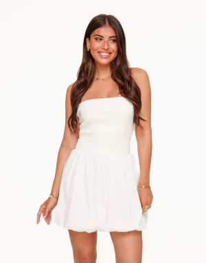Samanta® | White strapless balloon dress