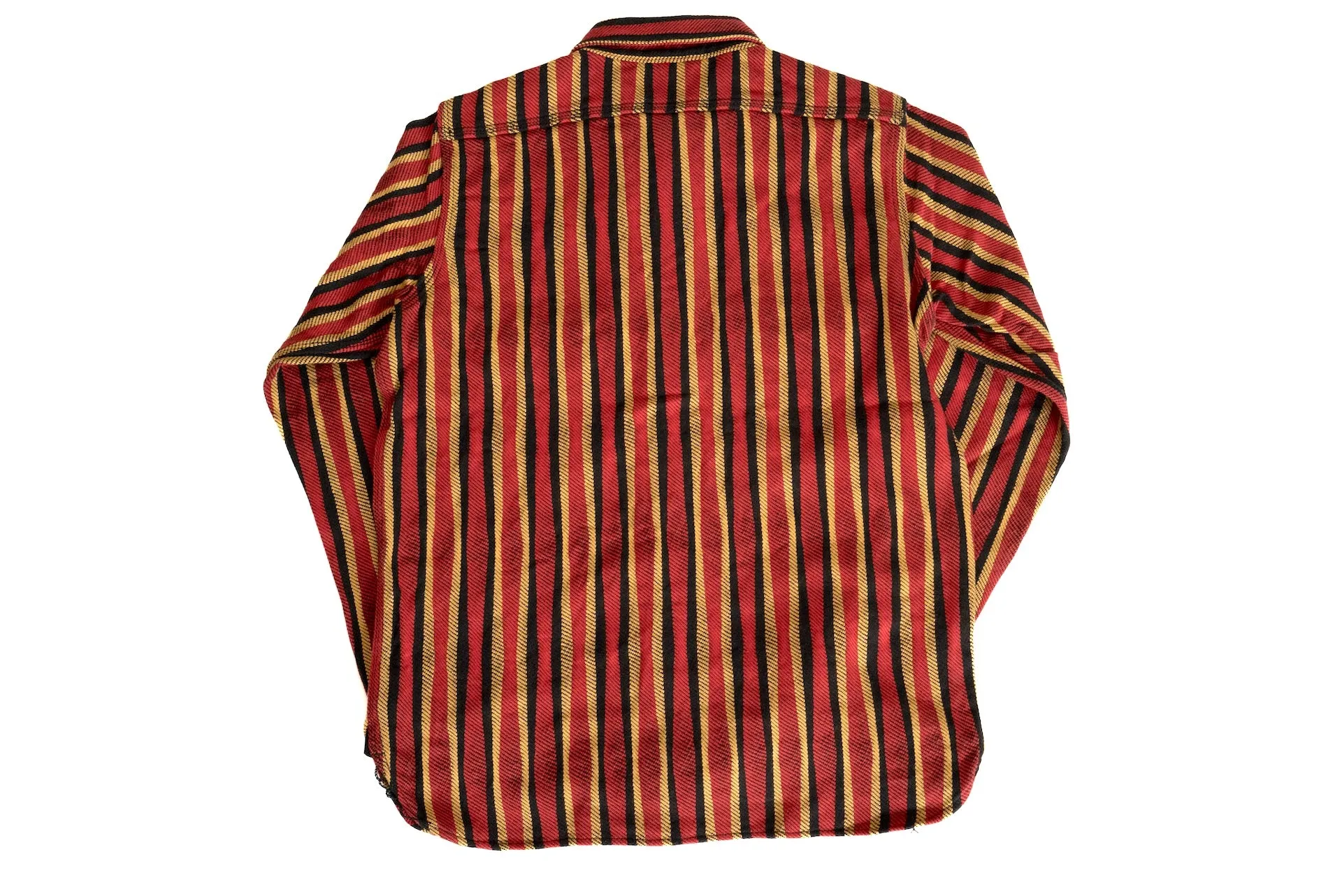 Samurai Heavyweight Oversea Edition "Drunk Striped" Flannel Workshirt (Red)