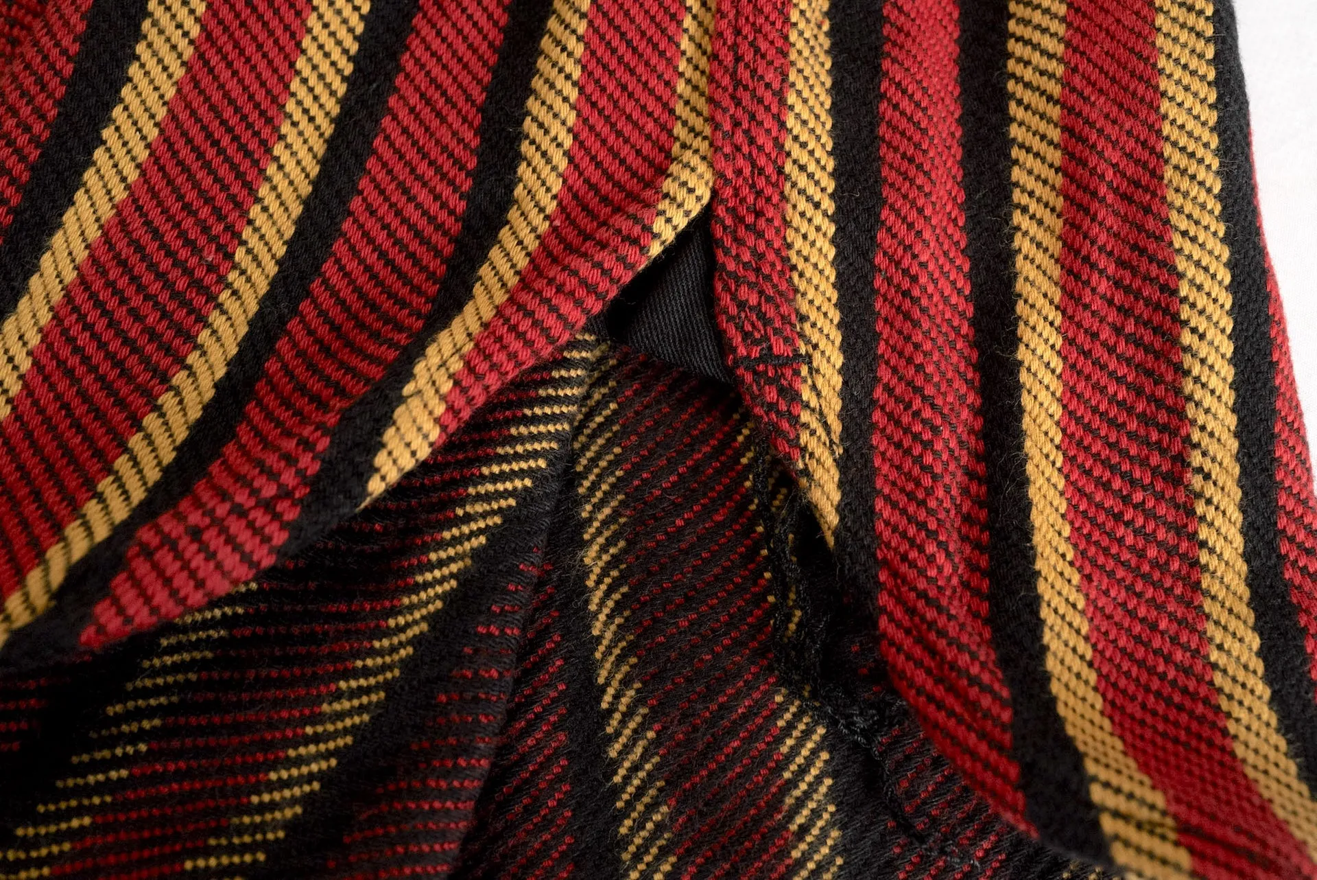Samurai Heavyweight Oversea Edition "Drunk Striped" Flannel Workshirt (Red)