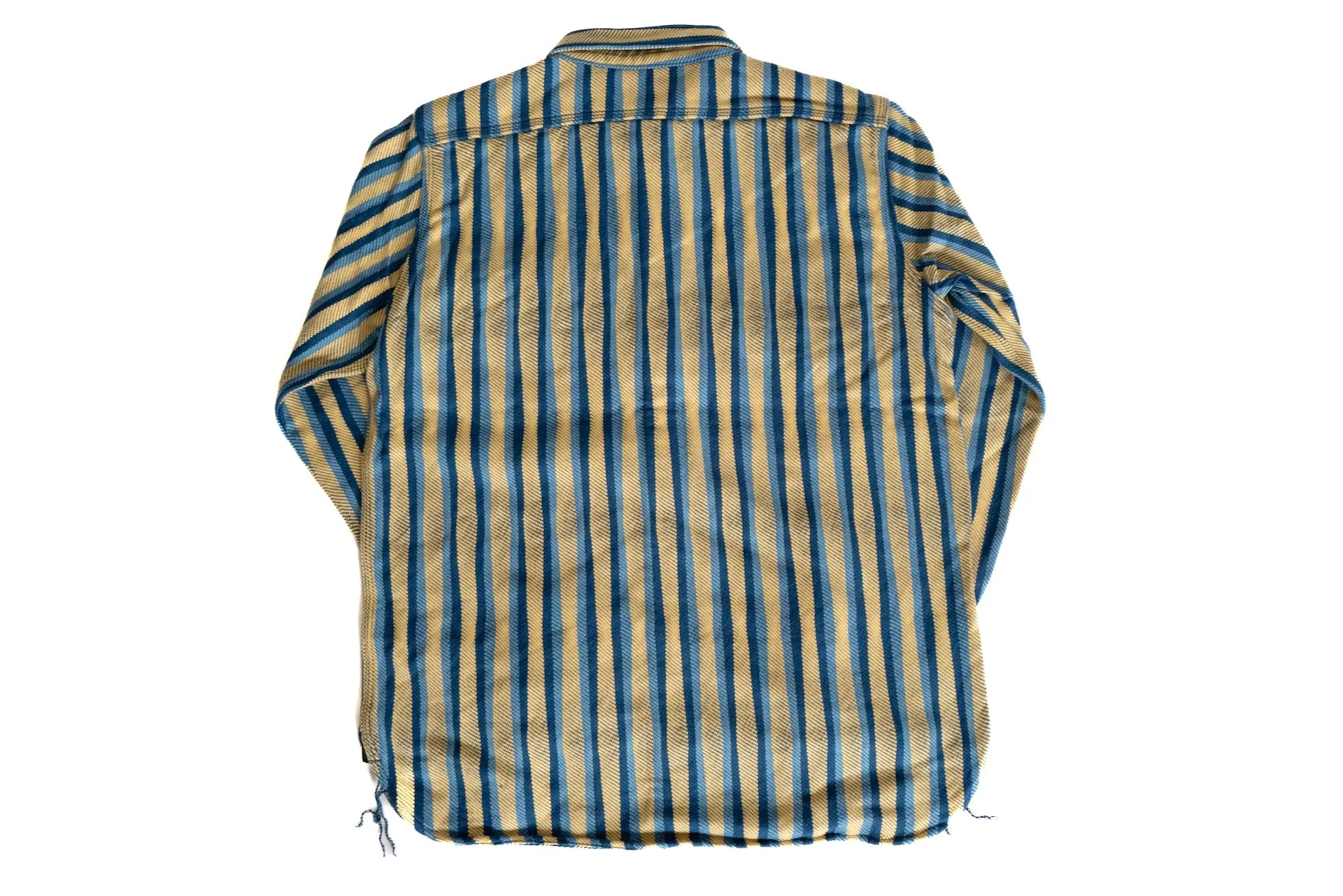 Samurai Heavyweight Oversea Edition "Drunk Striped" Flannel Workshirt (Yellow)