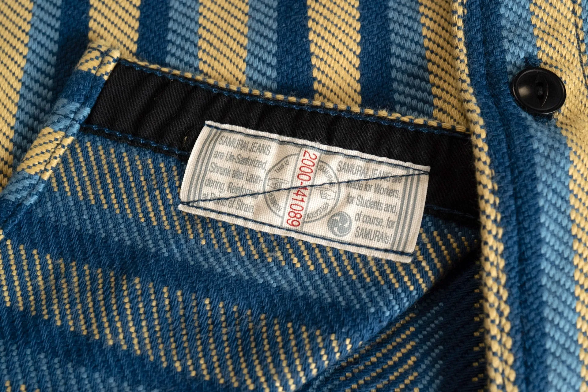 Samurai Heavyweight Oversea Edition "Drunk Striped" Flannel Workshirt (Yellow)