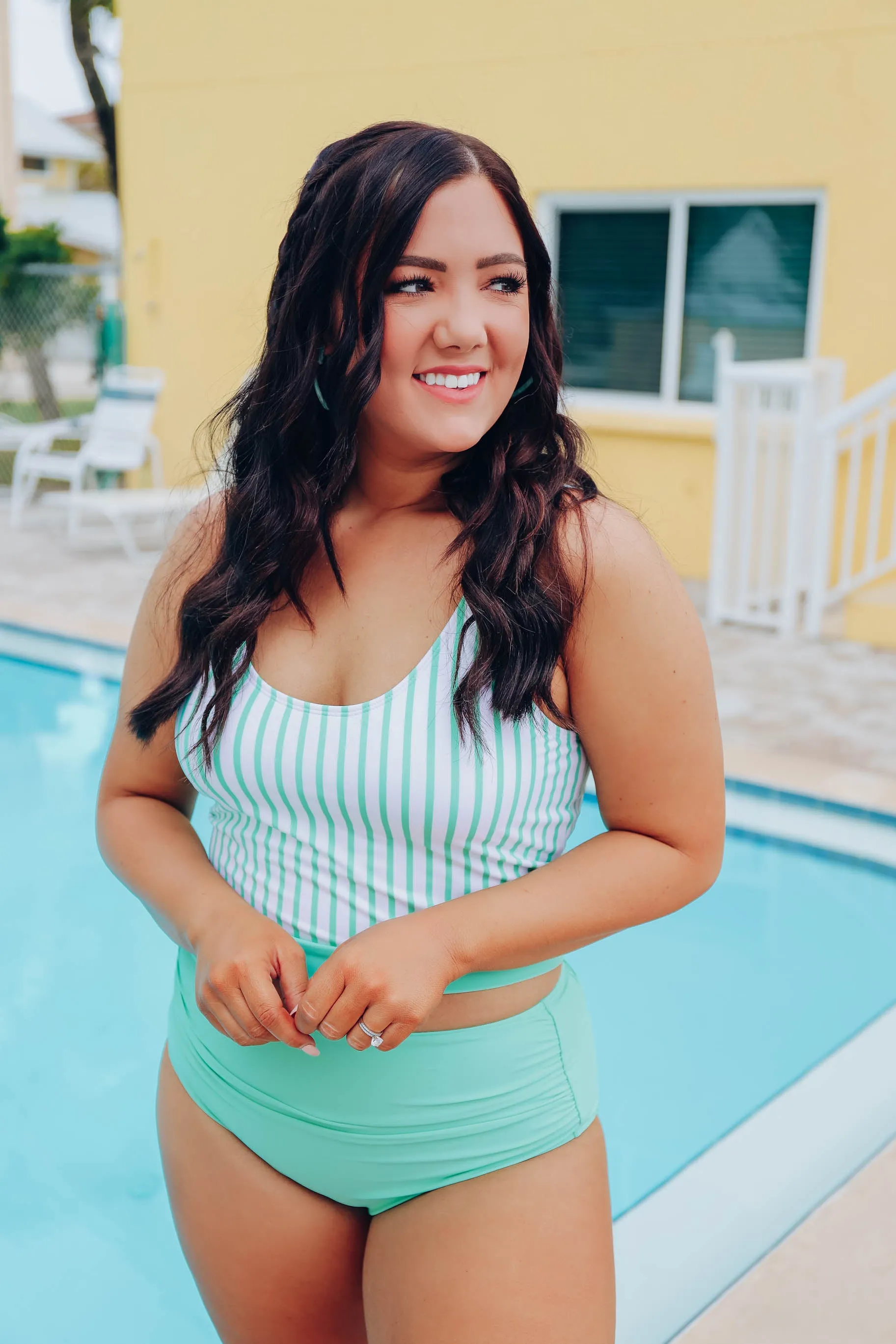 Sandbar Tankini Top-Mint S-2X- Final Sale