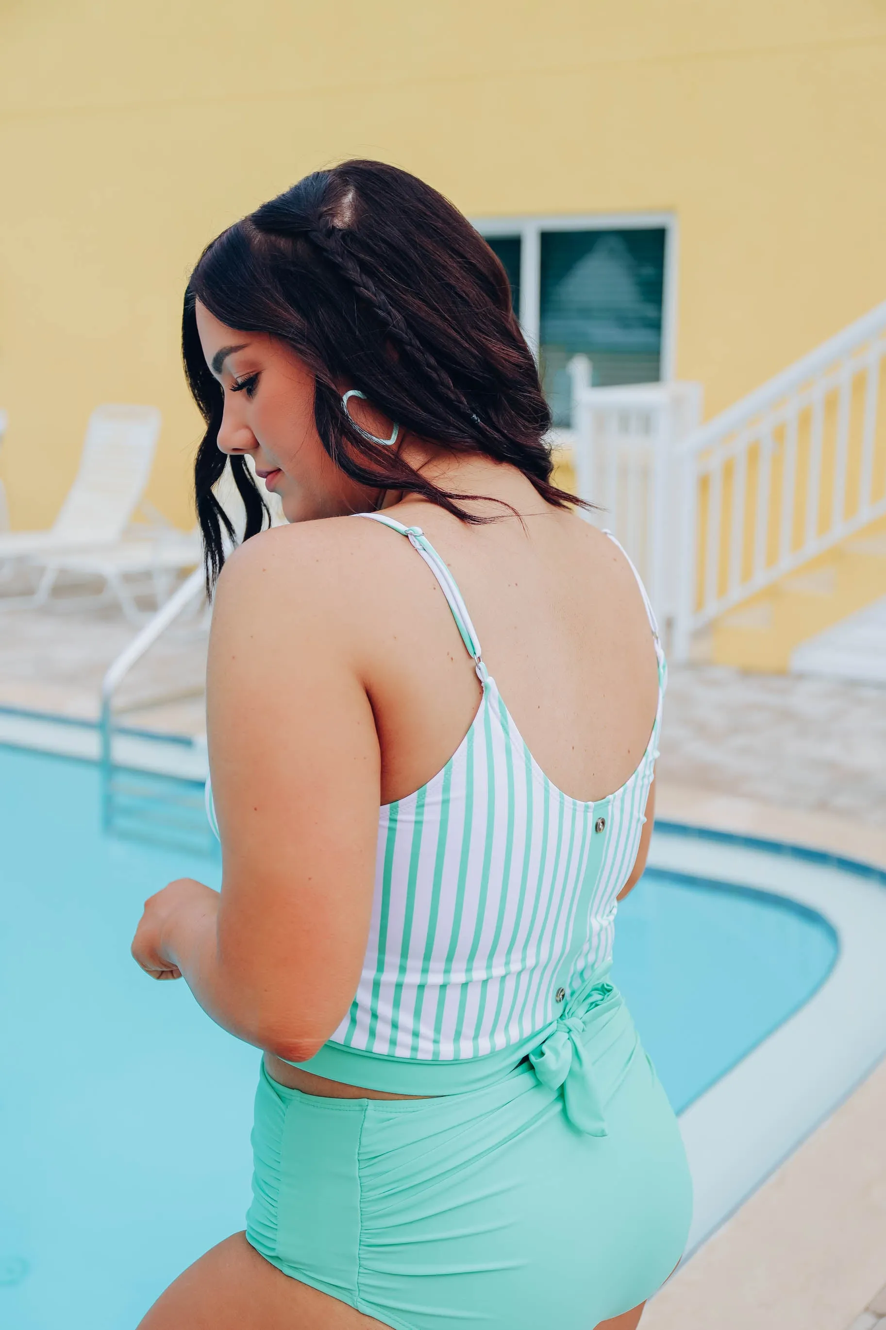 Sandbar Tankini Top-Mint S-2X- Final Sale