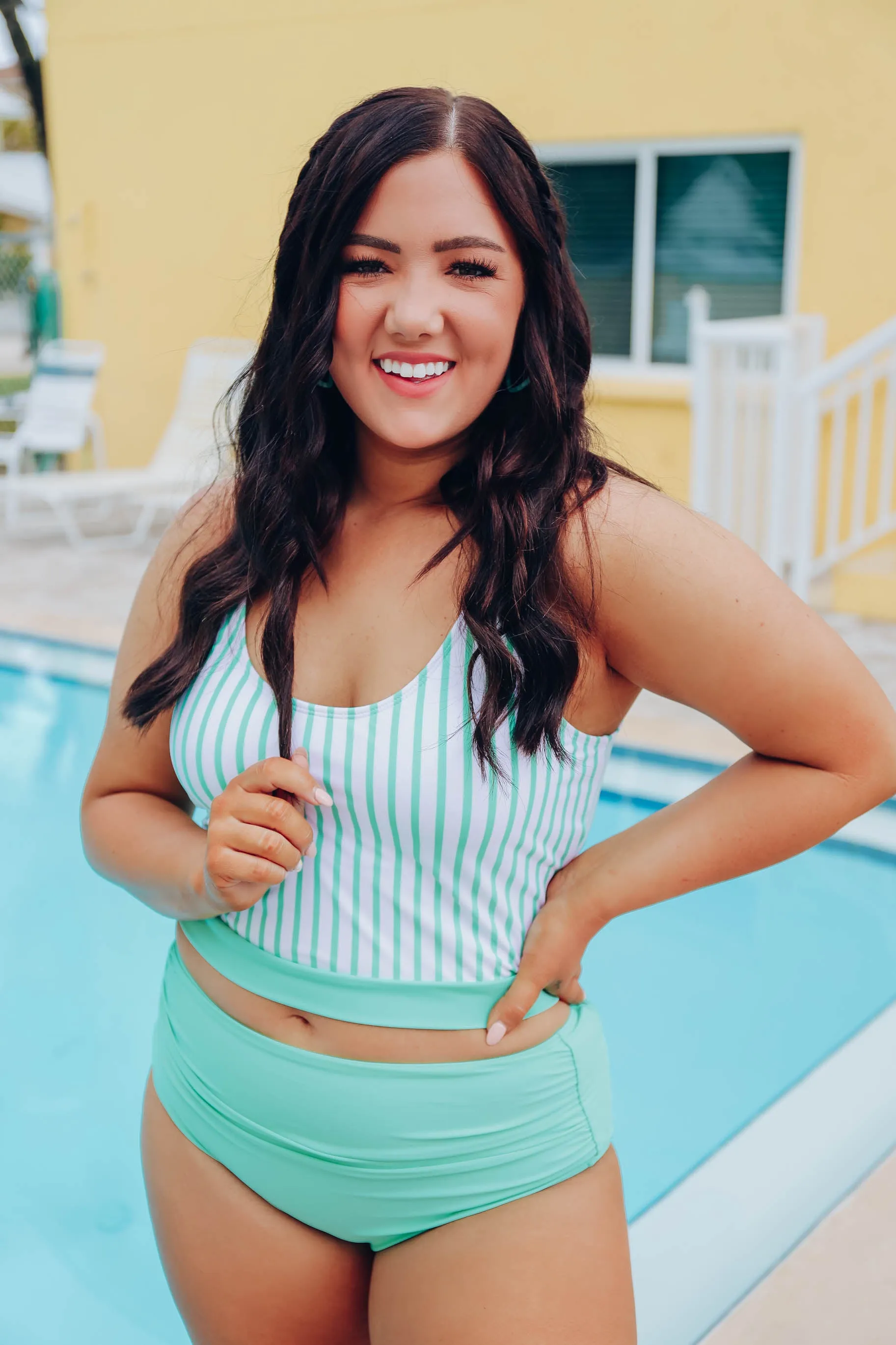 Sandbar Tankini Top-Mint S-2X- Final Sale