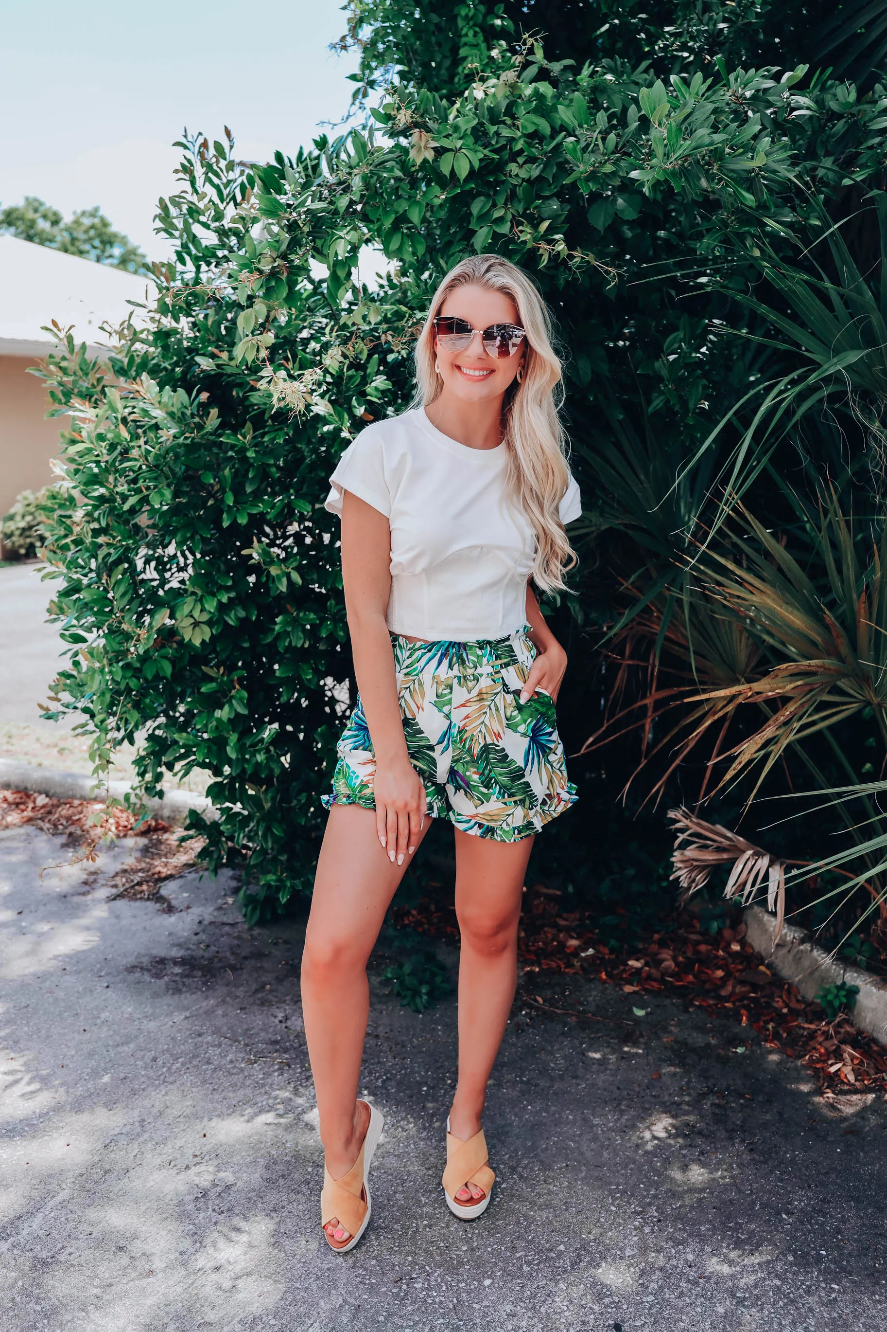 Sayonara Palm Paperbag Shorts