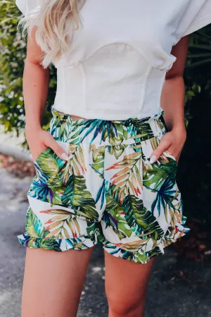Sayonara Palm Paperbag Shorts