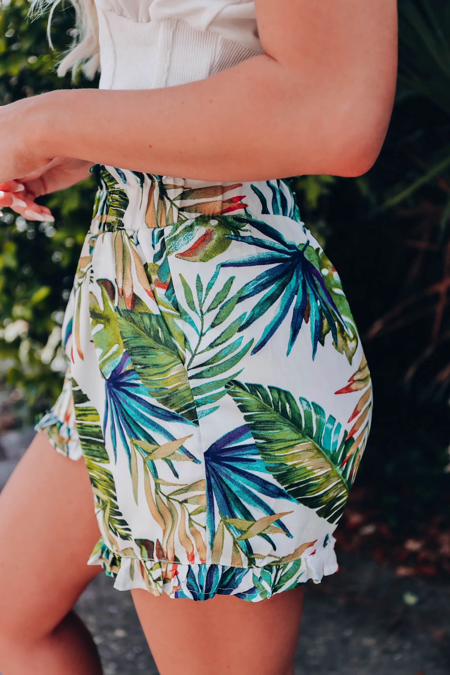 Sayonara Palm Paperbag Shorts