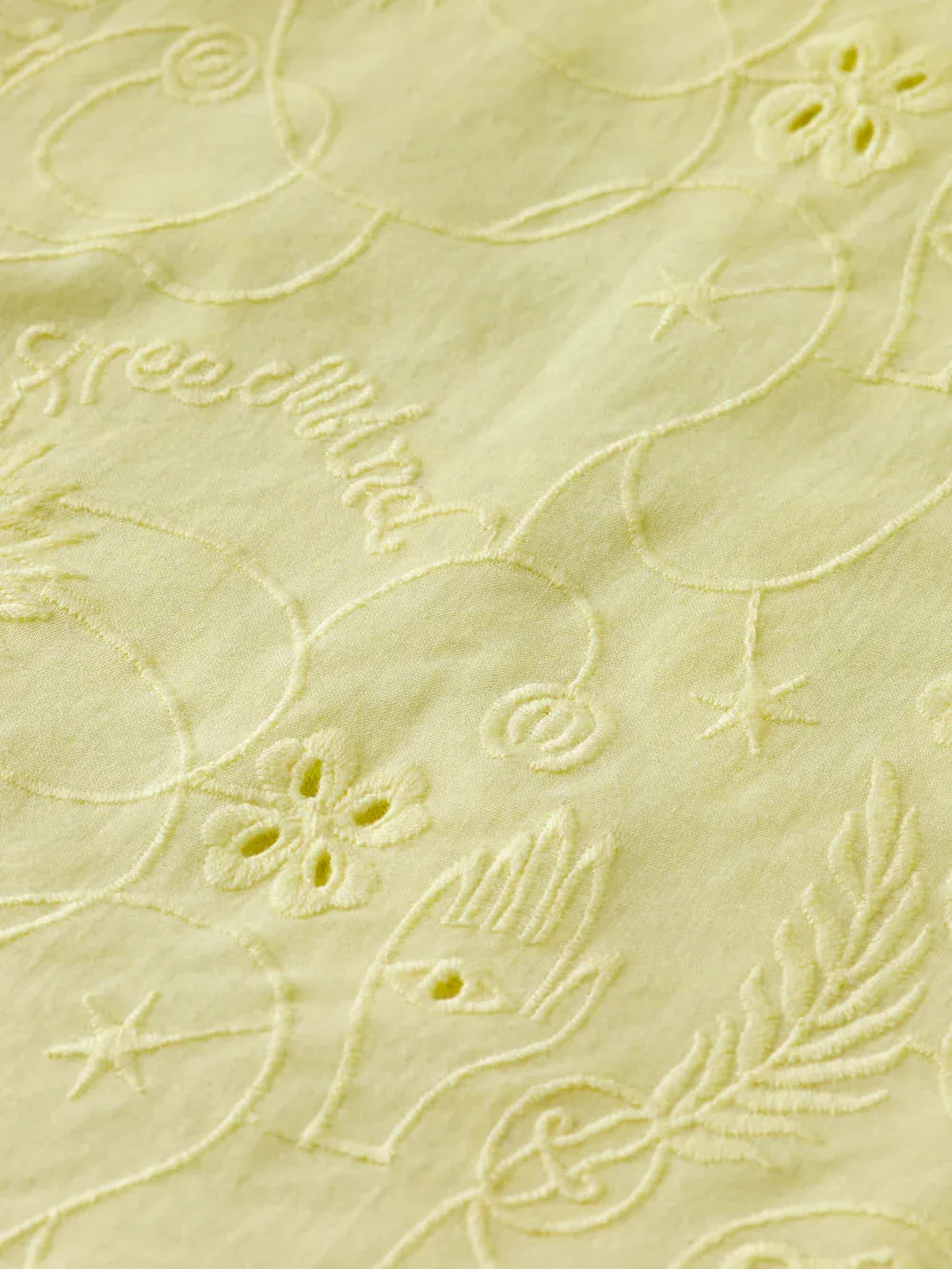Scotch & Soda Broderie Anglaise Midi Dress - Yellow