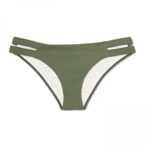 Shade & Shore Women's Ribbed Cheeky Bikini Swim Bottom