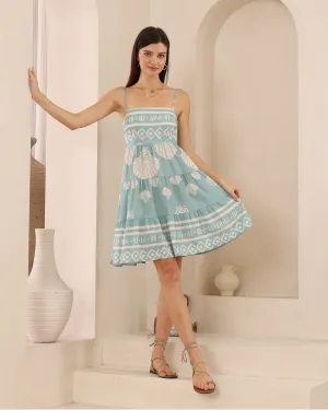 Shell Print Short Sundress