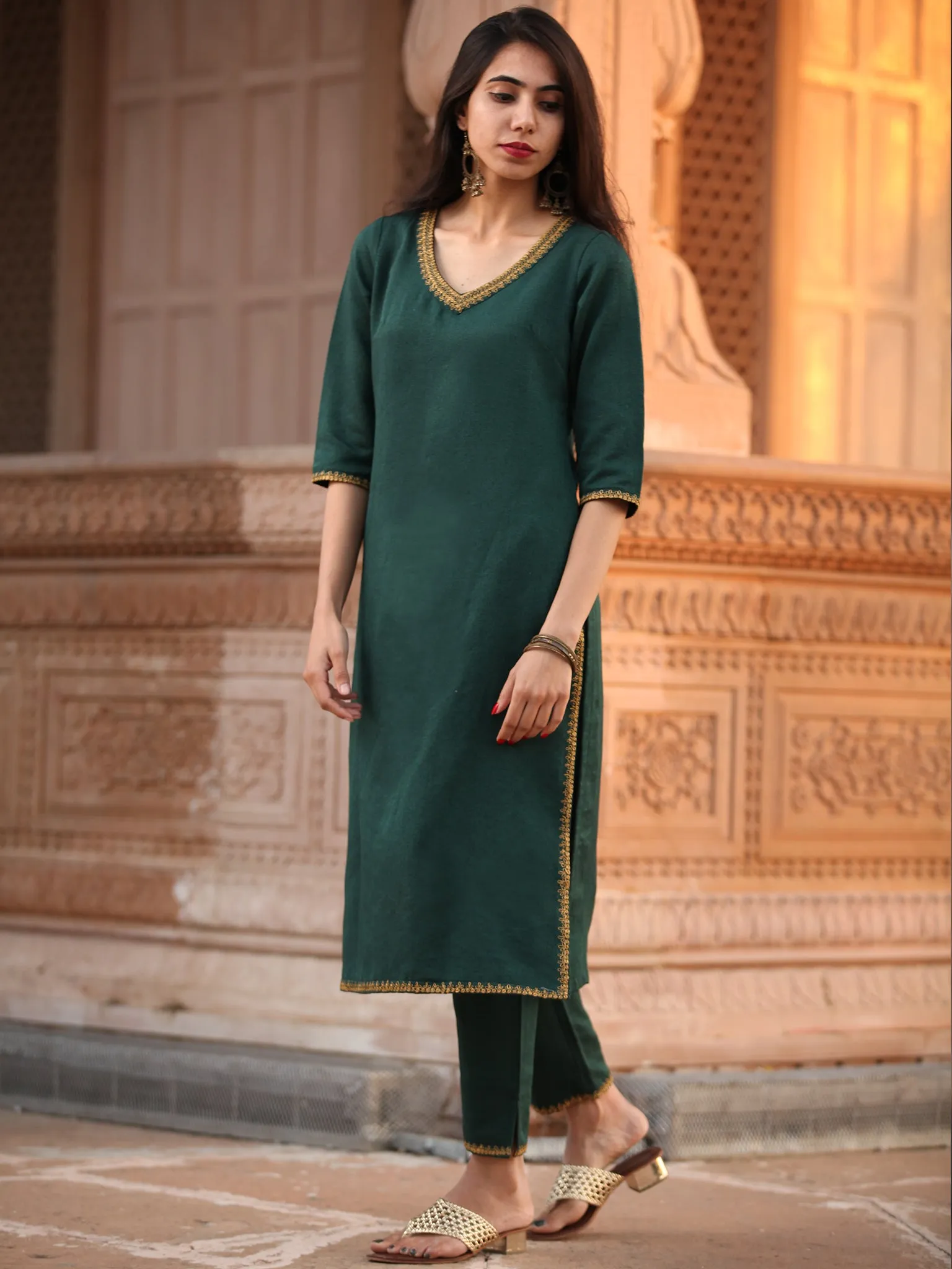 Shishir Aisha - Faux Wool Kurta - KK010A0010