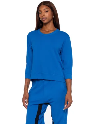 Shrunken Crop Sweatshirt Scoop Neck