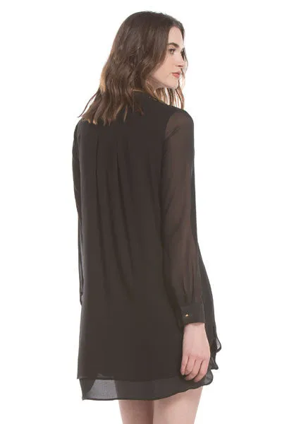 Signature Shirt Dress | Black