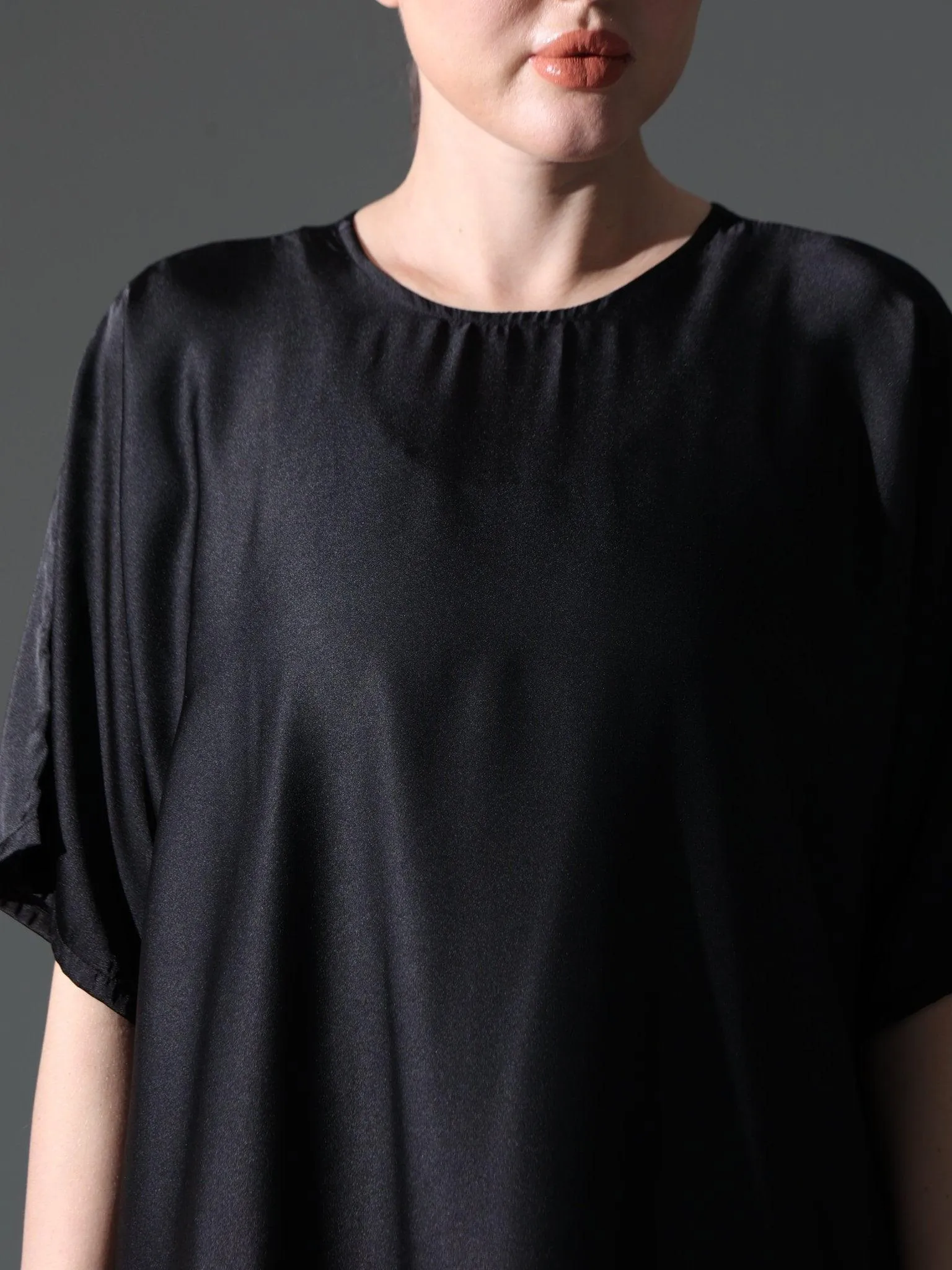 Silk Abaya Inner Slip Dress - Classic Black