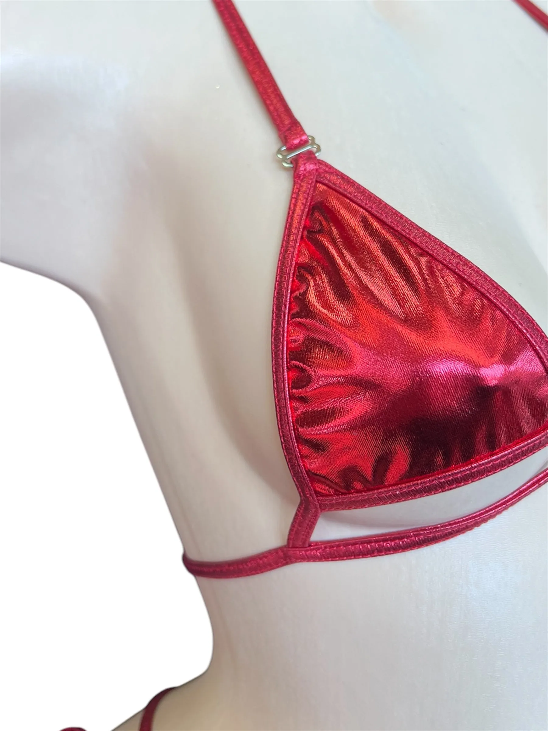 SLASHED TRI-TOP & TIE THONG 2PC