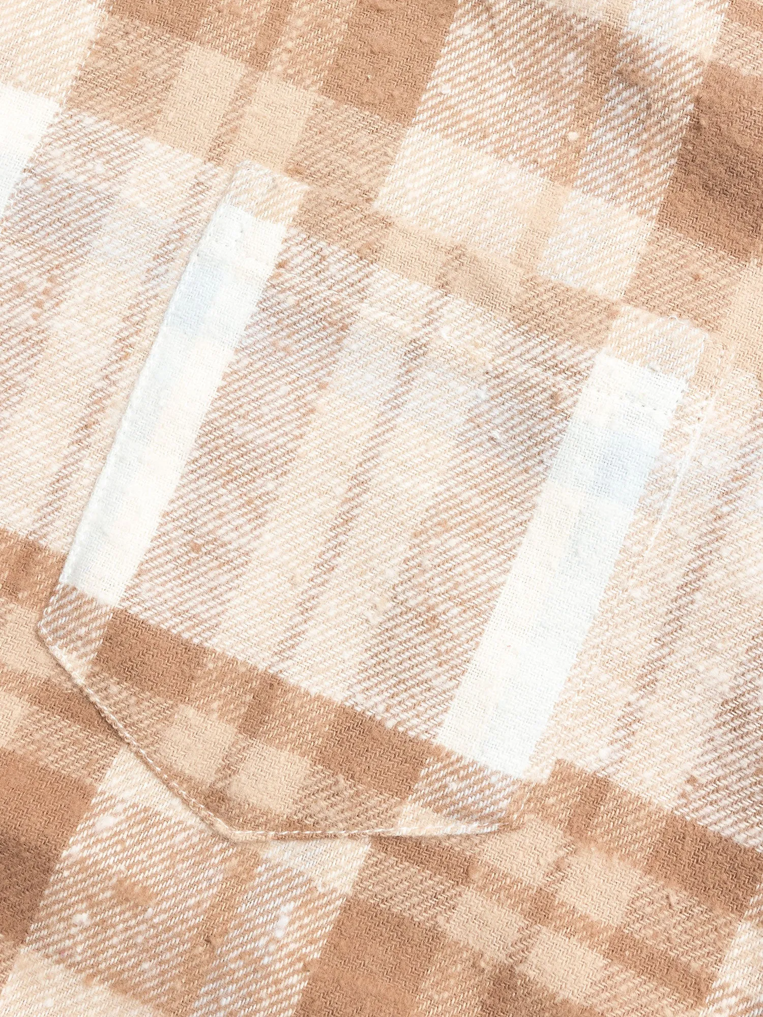 Sly Straight Hem Flannel in Carmel