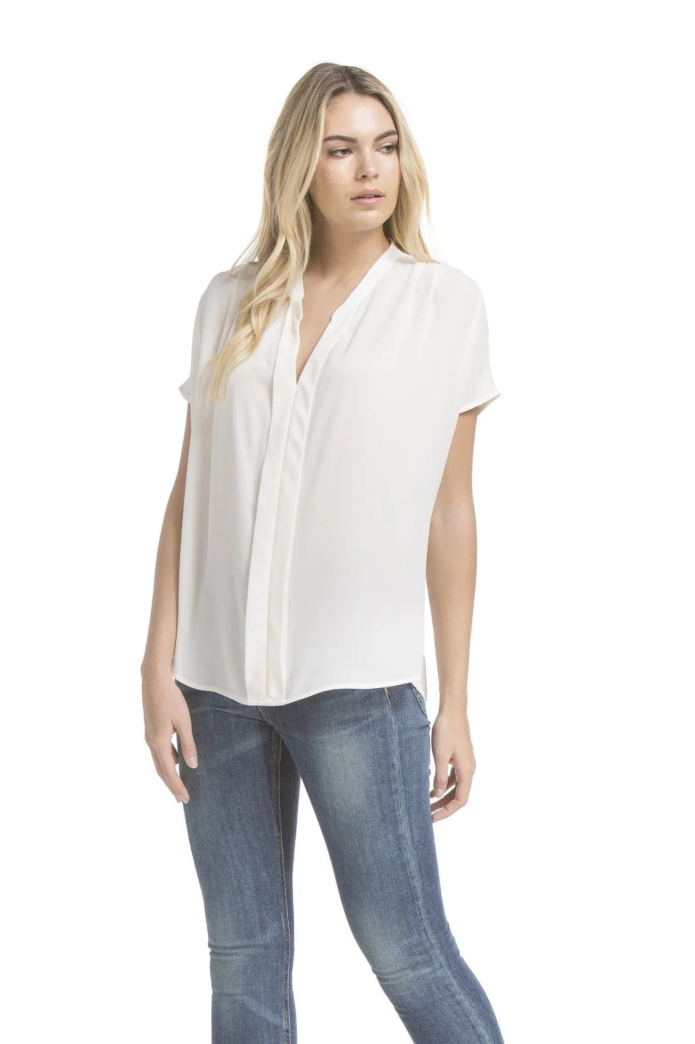 Sslv Shirred Blouse | Ivory