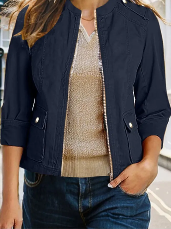 Stand Collar Workwear Outerwear