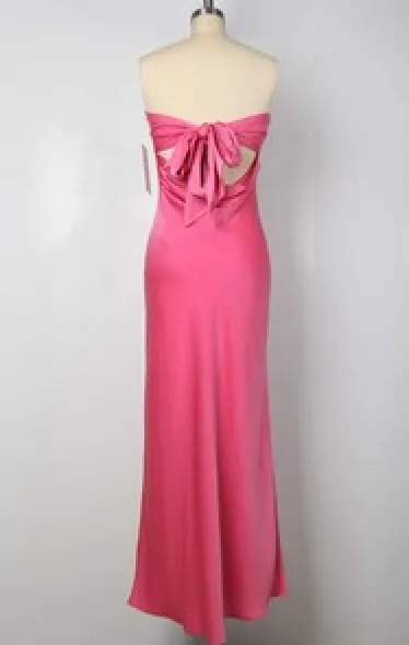 Strapless Tie Back Maxi Dress