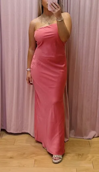 Strapless Tie Back Maxi Dress