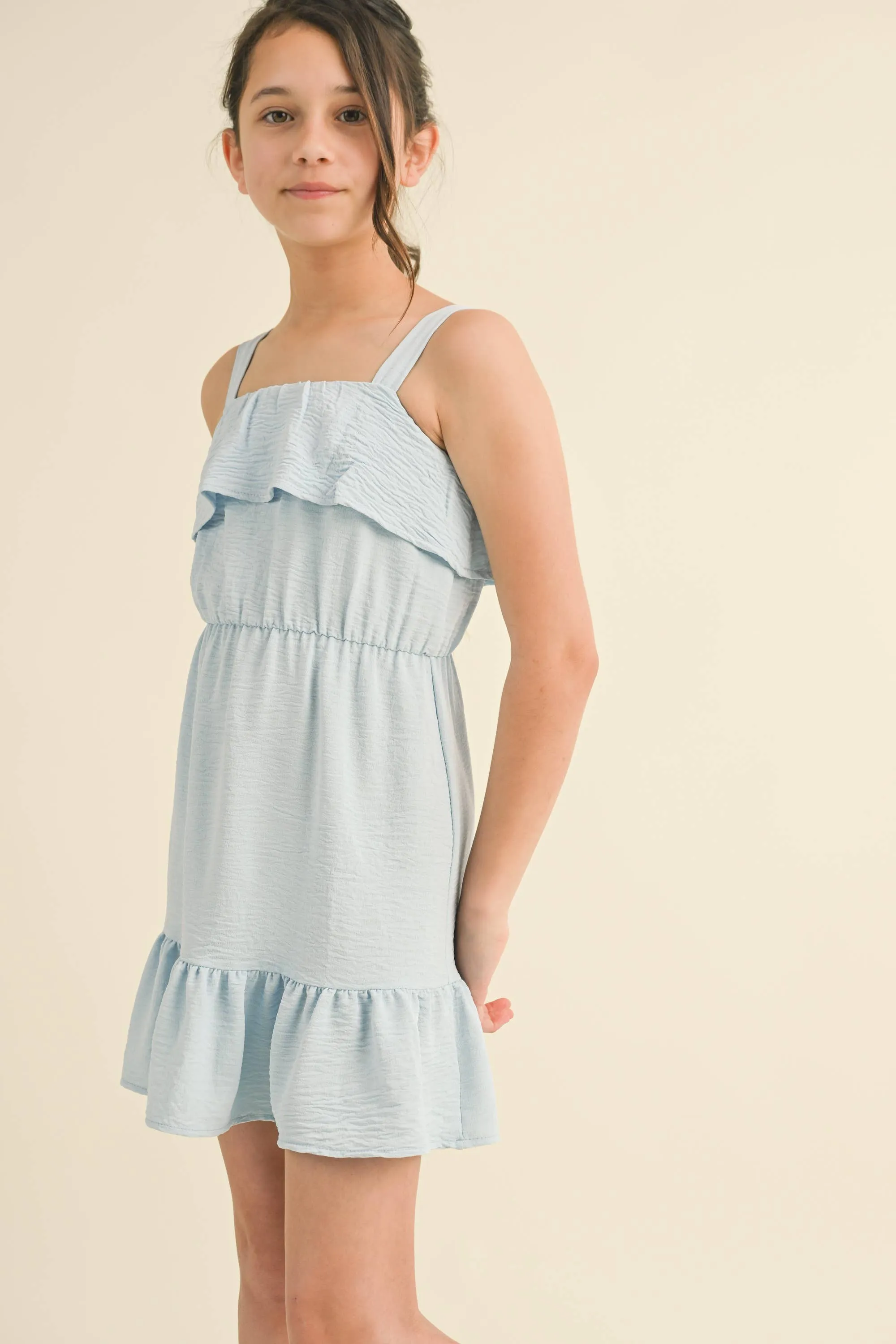 STRAPPY RUFFLE DRESS